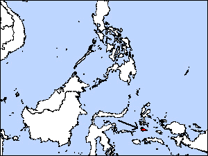 Range Map for Carunculated Fruit-dove