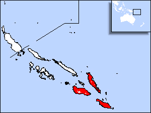 Range Map for Chestnut-bellied Imperial-pigeon